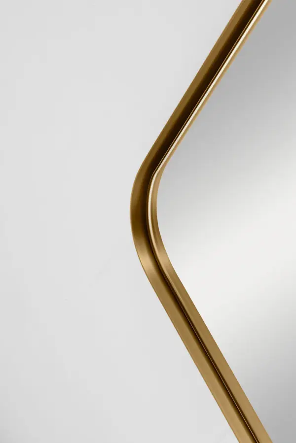 Planer Medium Rectangular Mirror in Burnished Brass - Image 5