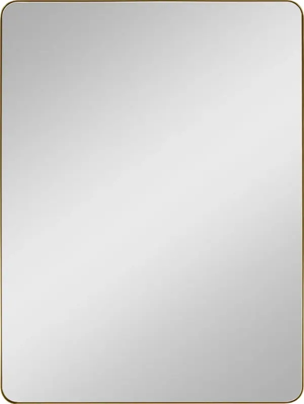 The Planer mirror combines clean rectangular lines with a luxurious burnished brass frame. At 48x36 inches, it makes a bold statement while the warm metallic finish adds elegance to any space.