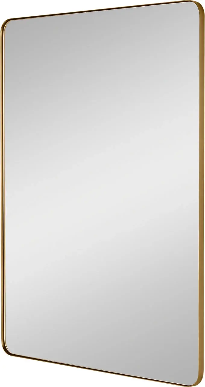 Planer Large Rectangular Mirror in Burnished Brass - Image 3
