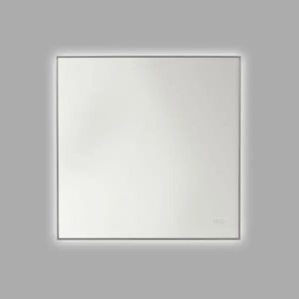 The Cadre illuminated mirror combines elegant design with practical functionality. Its warm LED backlighting creates ambiance while touch controls allow dimming and color temperature adjustment from task to mood lighting.