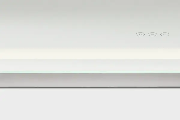 The Mera illuminated mirror combines contemporary frame-within-a-frame design with advanced functionality including dimmable LEDs, adjustable color temperature, touch controls, and integrated defogging for seamless bathroom use. - alternate view