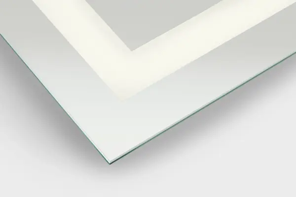 The Mera 60x36 mirror combines contemporary frame-within-a-frame design with advanced LED technology. Adjustable color temperature, dimming controls, and defogging functionality make it ideal for modern bathrooms and dressing areas. - alternate view