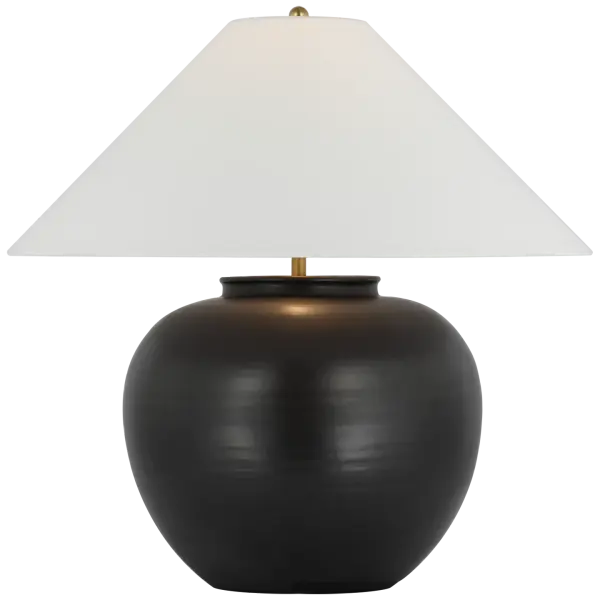 The Casey Medium Table Lamp combines timeless design with modern sophistication. Its matte black finish and linen shade create a refined look that complements both traditional and contemporary interiors.