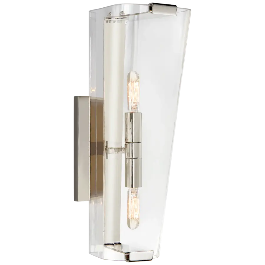 Alpine Single Sconce in Polished Nickel with Clear Glass - Image 2