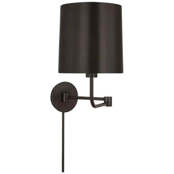 The Go Lightly swing arm wall light combines practical adjustability with refined bronze styling. Perfect for task lighting in bedrooms and offices, its articulating arm provides directional illumination where needed.