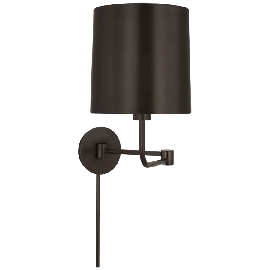 Go Lightly Swing Arm Wall Light in Bronze