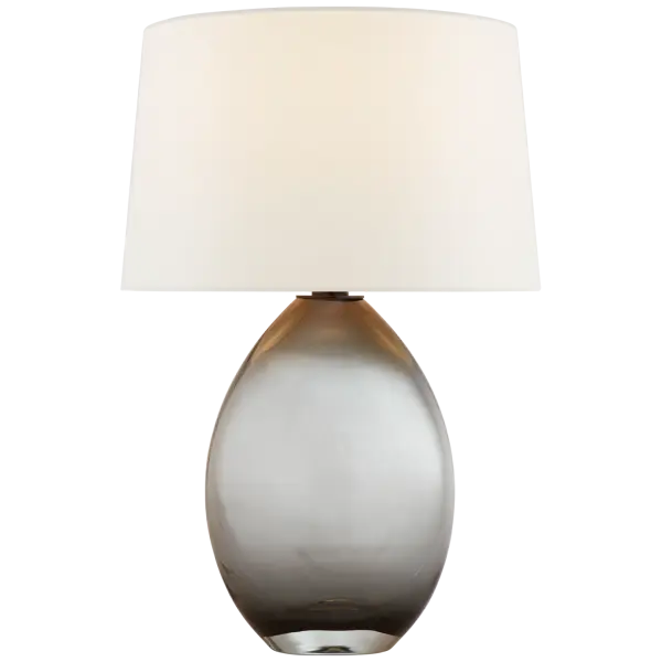 Sophisticated Smoked Glass Table Lamp with Timeless Appeal