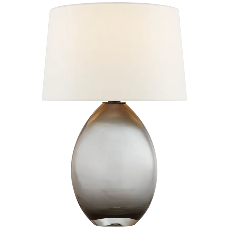 Sophisticated Smoked Glass Table Lamp with Timeless Appeal