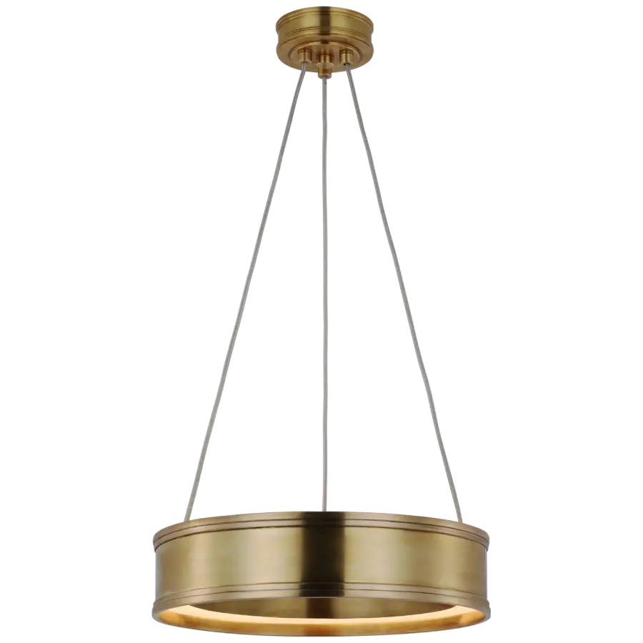 Connery 14" Ring Pendant in Antique-Burnished Brass