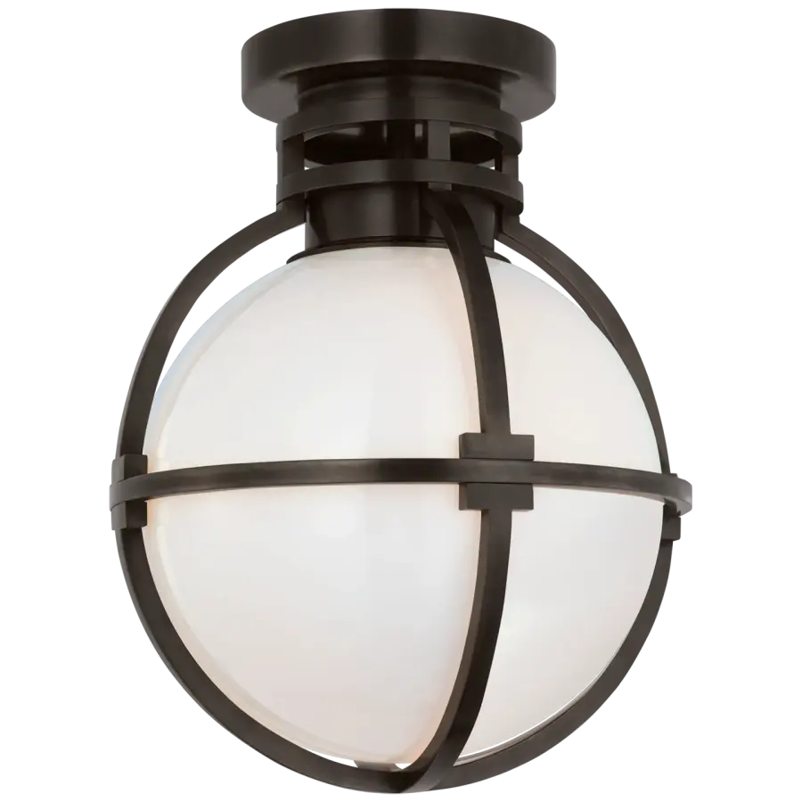 Classic Bronze Globe Flush Mount with Timeless Appeal