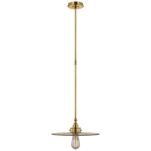 The Parkington 14" pendant offers timeless appeal with its antique-burnished brass finish. At a compact size, it works beautifully as a single statement piece or in multiples for larger spaces.