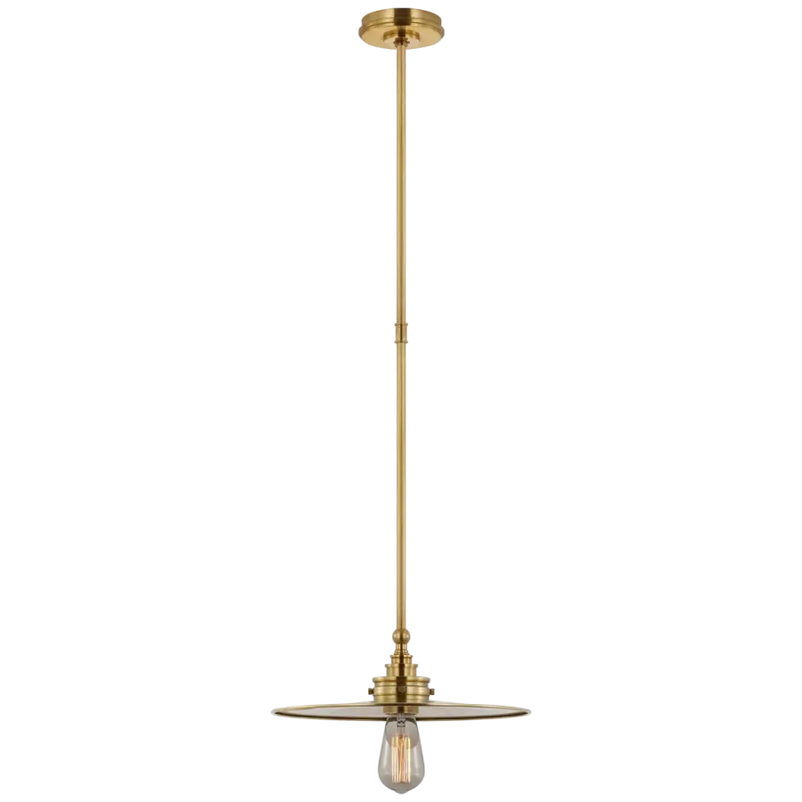 Parkington 14" Pendant in Antique-Burnished Brass