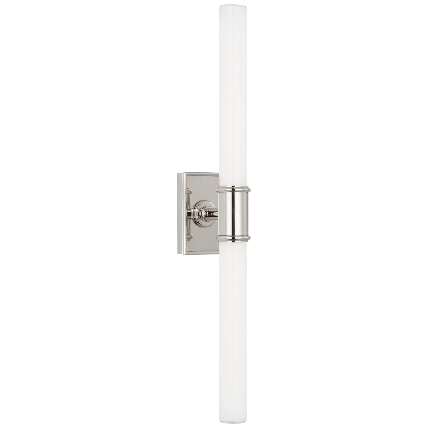 Owen 22" Double Bath Light in Polished Nickel with White Glass