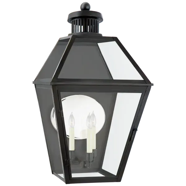 Stratford Large 3/4 Wall Lantern in Blackened Copper
