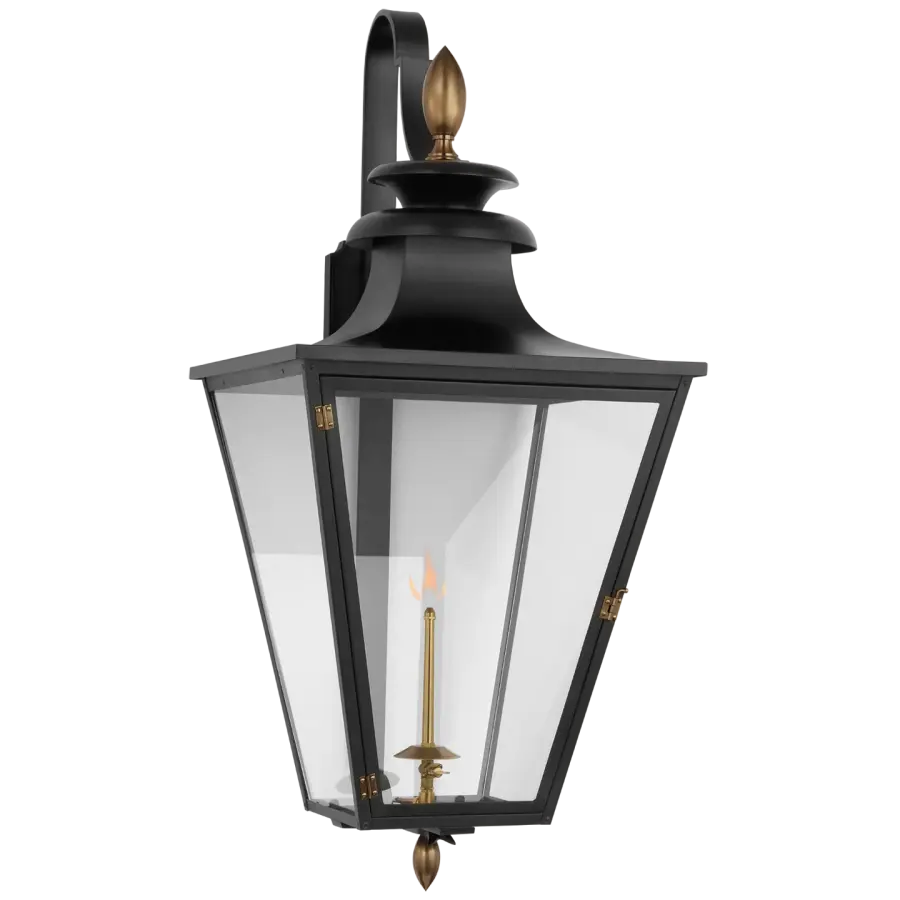 Classic Gas Lantern with Timeless Bracketed Design - Image 3