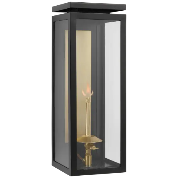 Classic Gas Lantern with Timeless Matte Black Finish