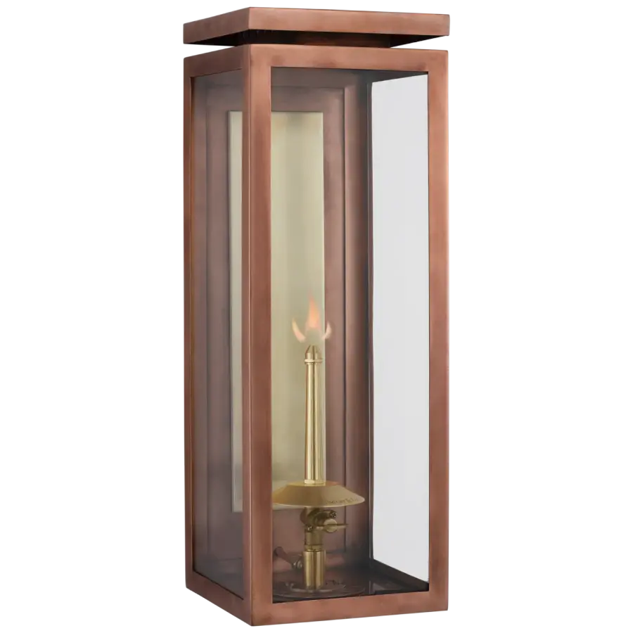 Fresno Medium 3/4 Gas Wall Lantern in Soft Copper - Image 2