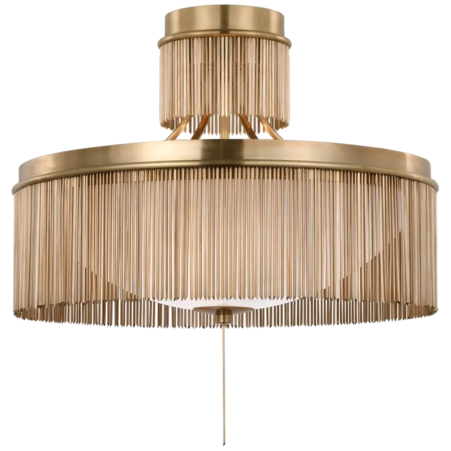 Sutton 21" Flush Mount in Antique-Burnished Brass - Image 1