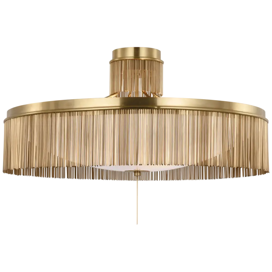 Sutton 32" Flush Mount in Antique-Burnished Brass - Image 1