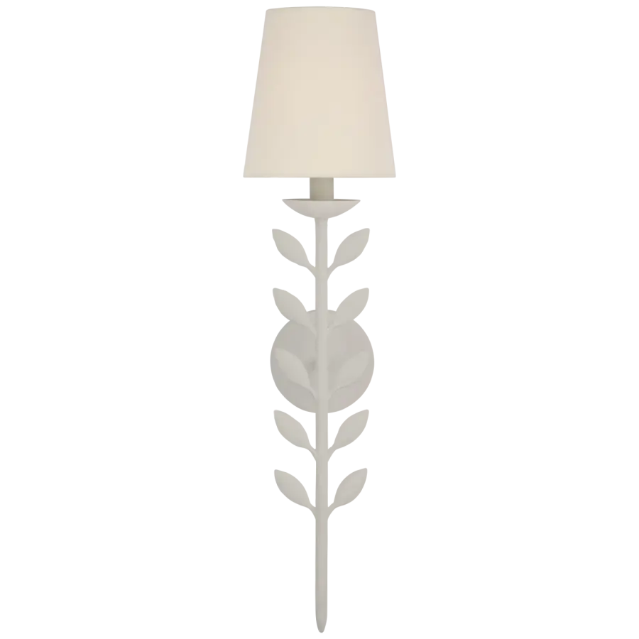 Avery 26" Sconce Plaster White with Linen Shade Open Box