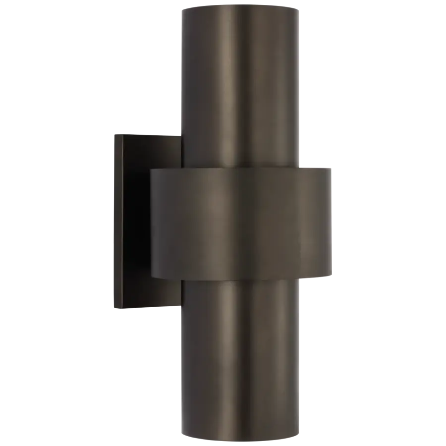 Chalmette Medium Layered Sconce in Aged Iron