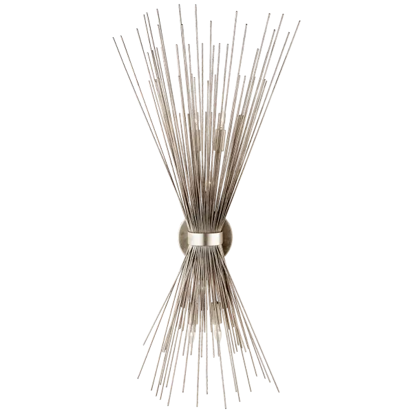 Paying homage to vibrant organic forms and sleek metal, the Kelly Wearstler Strada series features delicate sculptures of radiating quills that cast a striated glow across ceilings and walls. With flush mounts, chandeliers and sconces, the array of designs create delicate volume that add a unique, dynamic touch to interior spaces.