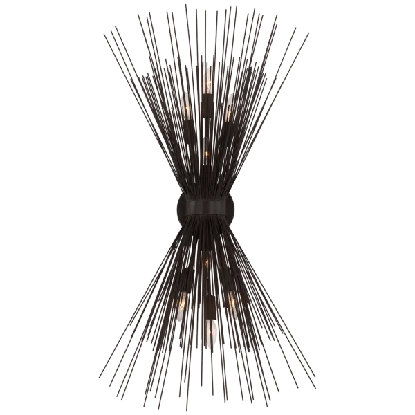 Strada Large Symmetrical Sconce in Aged Iron