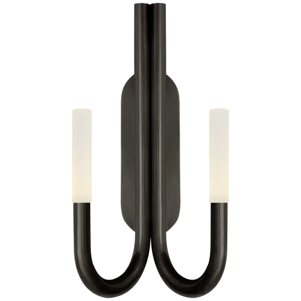 Featuring minimalist silhouettes with modern design details, Kelly Wearstler's distinctive Rousseau series offers a versatile range of lighting, including sconces, pendants and chandeliers. A variety of metal finishes pair with etched crystal, seeded or clear glass to create refined combinations that illuminate modern interiors.