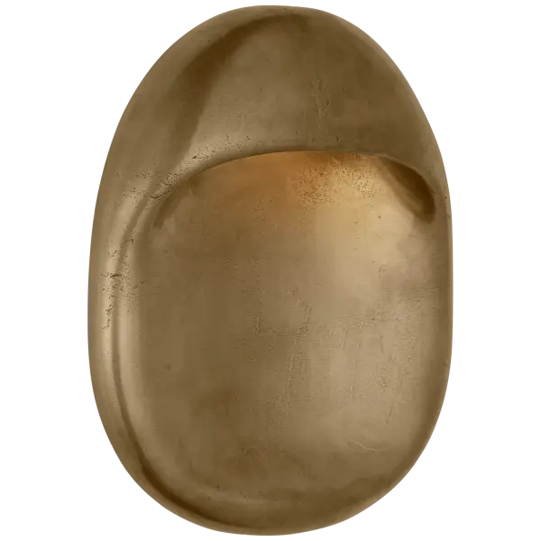 Esculpa 14" Rounded Wall Light in Museum Brass