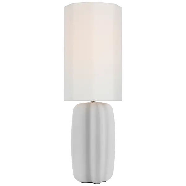 Elegant Plaster White Table Lamp with Timeless Transitional Appeal