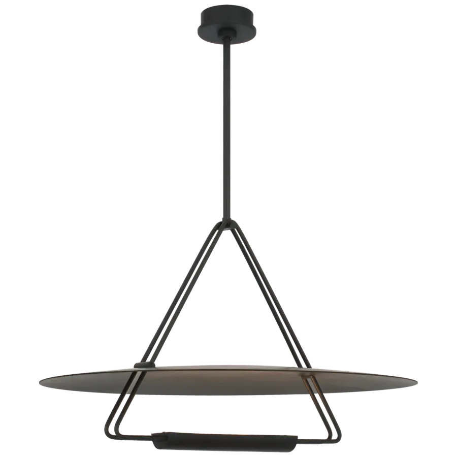Teline 30" Round Chandelier in Matte Black - Image 1