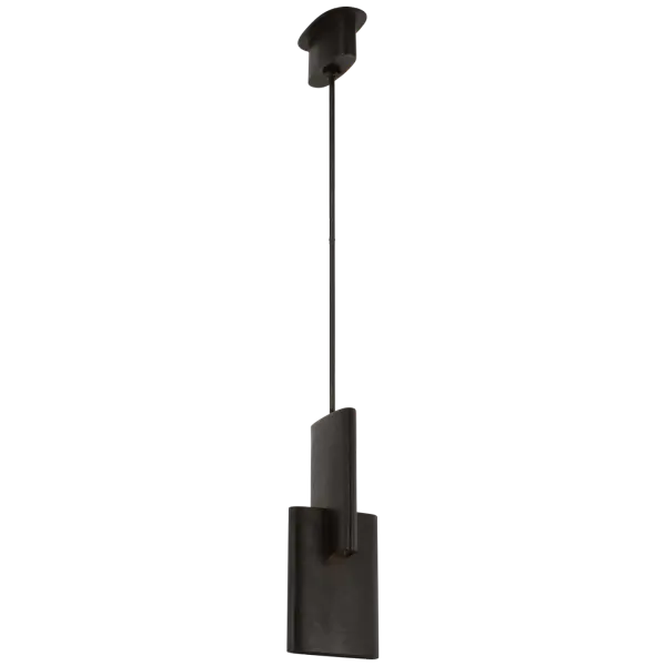 Lotura 8" Intersecting Pendant in Museum Black