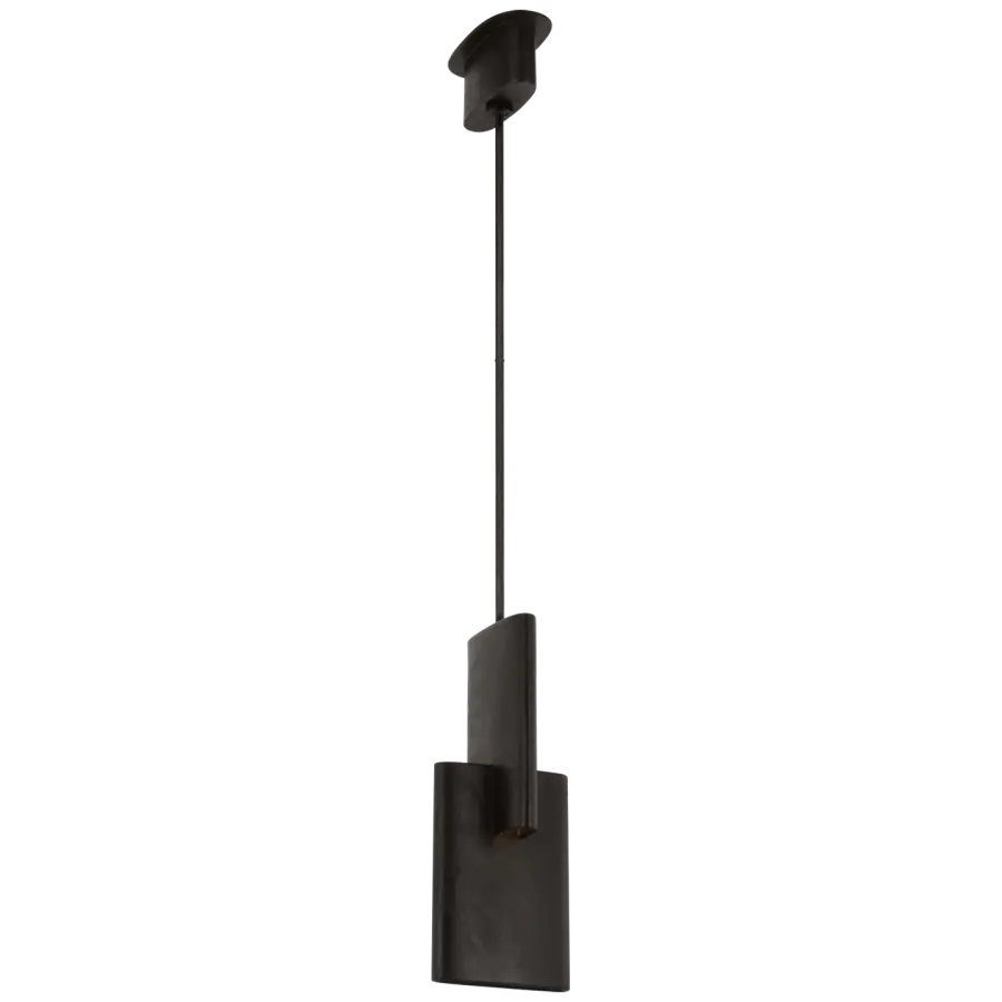Lotura 8" Intersecting Pendant in Museum Black