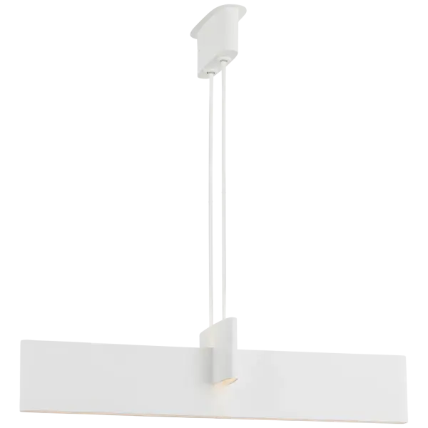 Lotura 48" Intersecting Linear Pendant in Museum White - Image 2