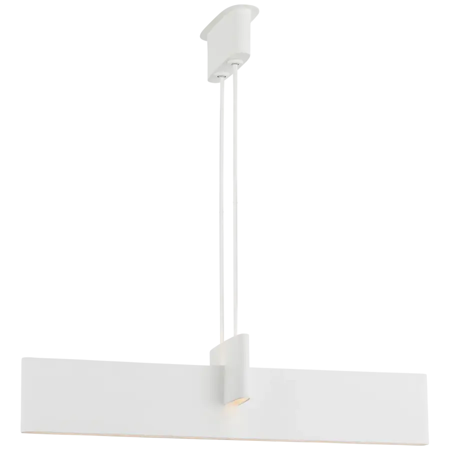 Lotura 48" Intersecting Linear Pendant in Museum White - Image 2