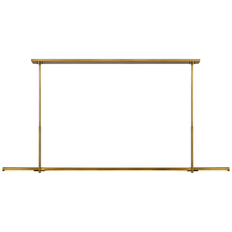 Axis Large Linear Pendant in Antique-Burnished Brass