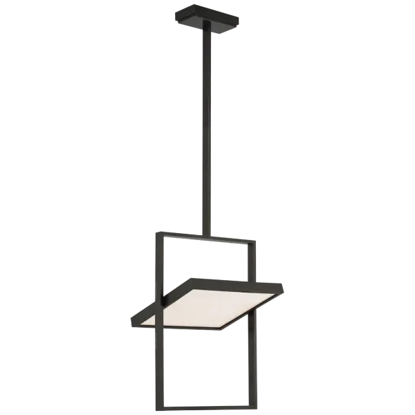 The Entoure 17" pendant features a unique rotating mechanism that allows you to direct light where needed. Its bronze finish and contemporary design make it suitable for both residential and commercial spaces.
