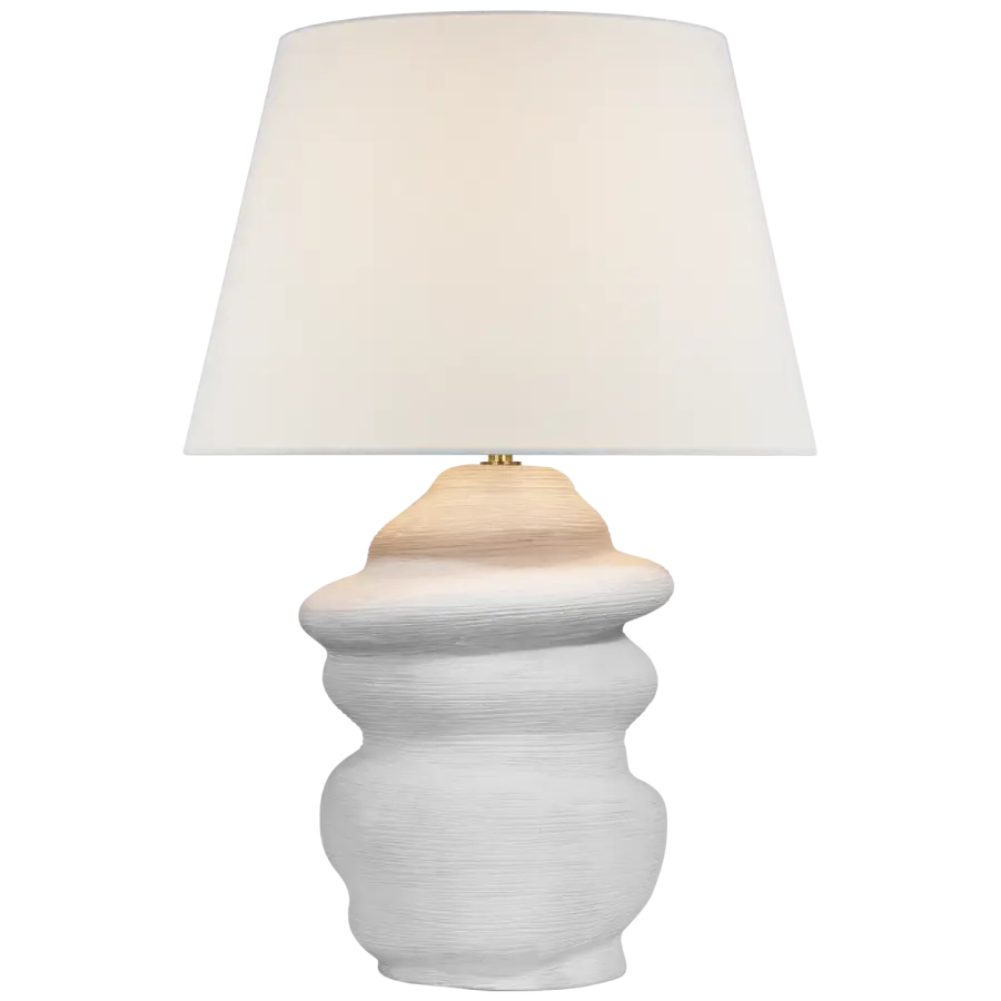 Elegant Organic Modern Table Lamp with Coastal-Inspired Sandy White Finish
