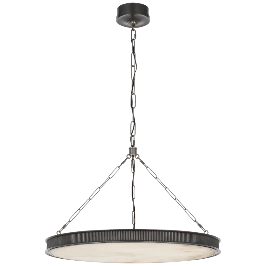 Matthew 30" Chandelier in Bronze with Alabaster