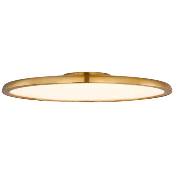 Sophisticated 22" Flush Mount with Warm Natural Brass Finish