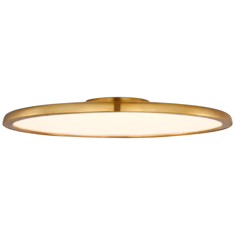 Sophisticated 22" Flush Mount with Warm Natural Brass Finish