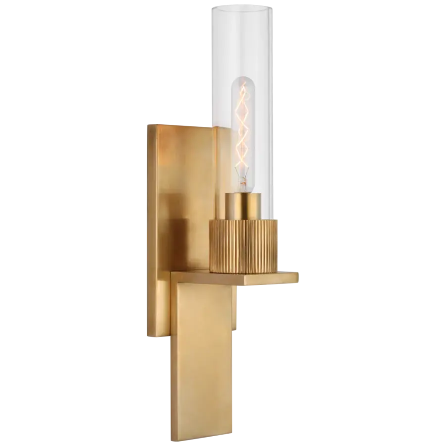 Elegant Small Bath Sconce with Timeless Antique Brass Finish - Image 2