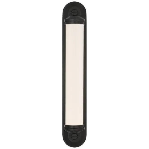 Belgrave 18" Linear Bath Light in Bronze with White Glass Open Box