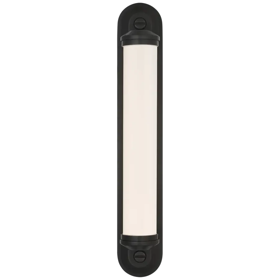 Belgrave 18" Linear Bath Light in Bronze with White Glass Open Box