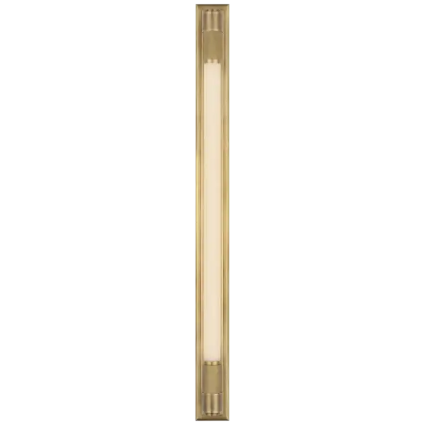 Barrett 30" Linear Bath Light in Natural Brass with White Glass Open Box