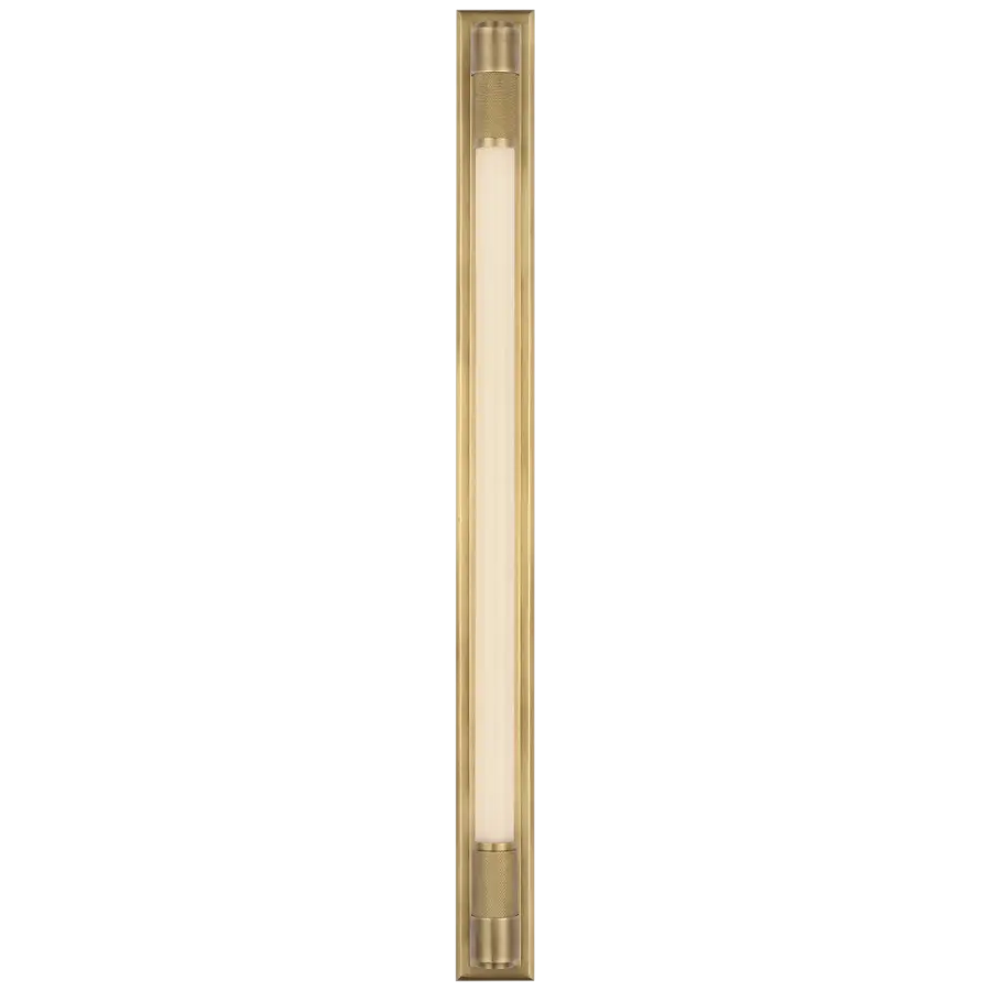 Barrett 30" Linear Bath Light in Natural Brass with White Glass Open Box