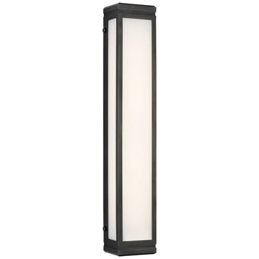 Classic 26" Bronze Bath Light with Elegant White Glass Shades