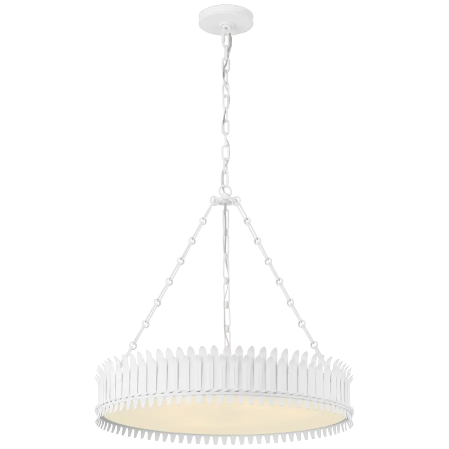 Leslie 27" Chandelier in Plaster White