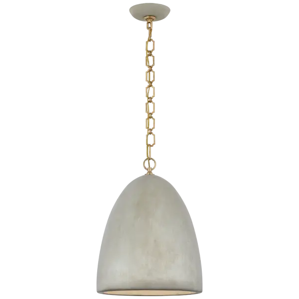 Versatile Medium Dome Pendant with Sophisticated Gray Finish