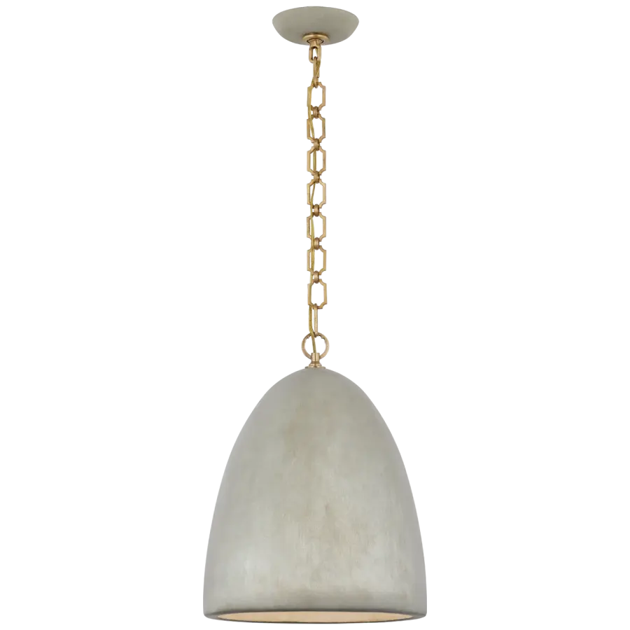 Versatile Medium Dome Pendant with Sophisticated Gray Finish